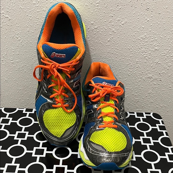 EUC Asics Gel-Nimbus 14 T241N Men’s Neon Green Running Shoes Size US 13/EURO 48 - Picture 1 of 15